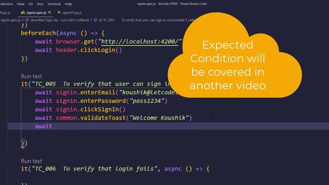 Login Page - POM #6 | Protractor Tutorial | LetCode