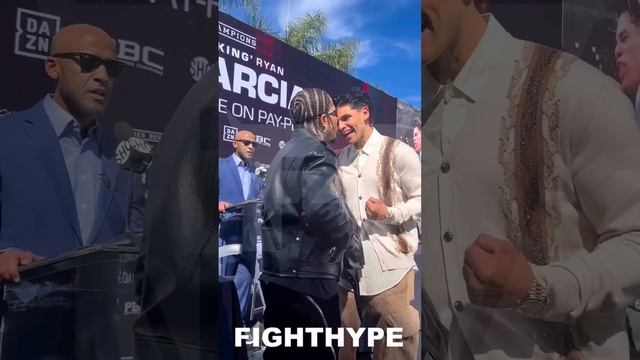 GERVONTA DAVIS SWINGS ON RYAN GARCIA AT HEATED 2ND FACE OFF смотреть онлайн