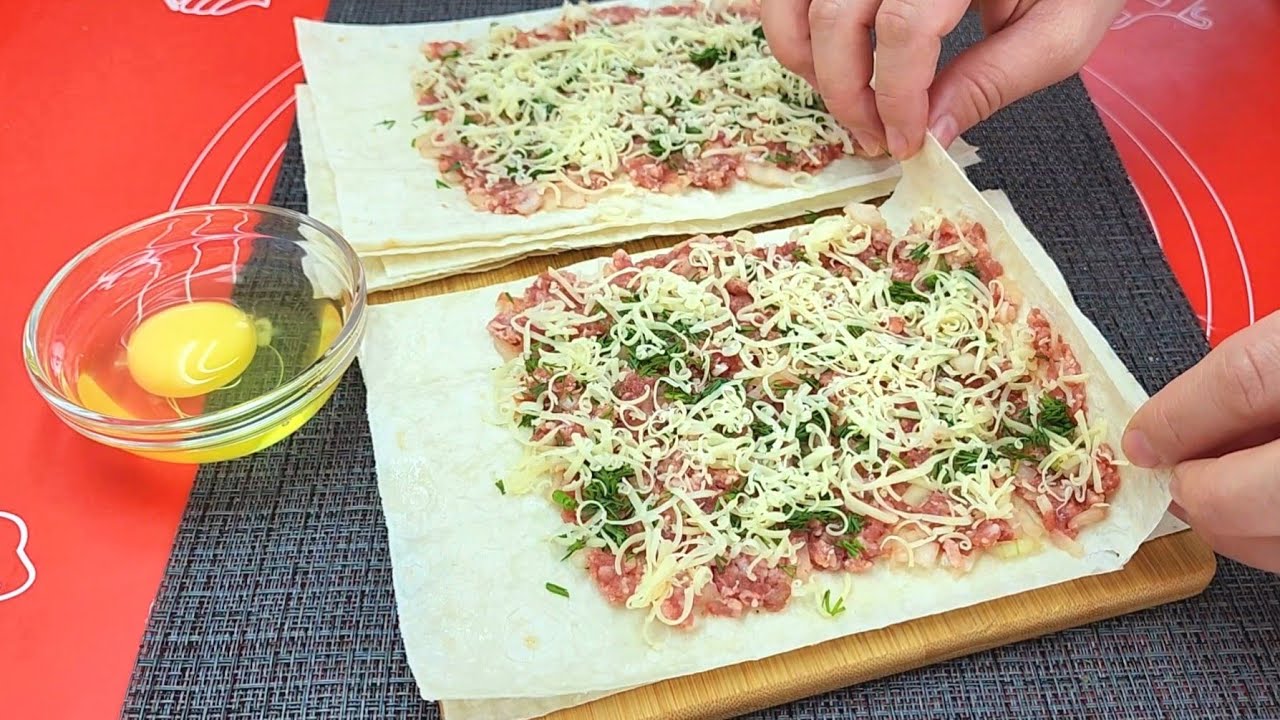 БЕРУ ОБЫЧНЫЙ ФАРШ И ЛАВАШ, а ПОЛУЧАЕТСЯ ТАКАЯ ВКУСНЯТИНА. ОЧЕНЬ ВКУСНЫЙ ОБЕД ИЛИ УЖИН!