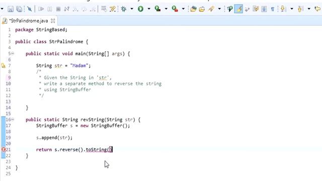 Reverse the string in Java | how to check the string is Palindrome | String Palindrome in Java