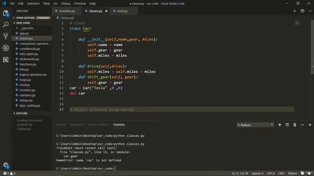 Python Classes - Full Stack Python Programming