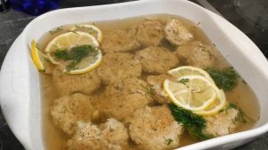 Заливное  по рецепту от бабушки  . Рыбные  фрикадельки отменный вкус.