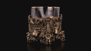 Бокал для виски Имперский лев (Латунь, стекло)