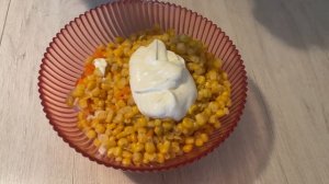 Салат с корейской морковкой и кукурузой