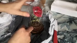 Роза в колбе с подсветкой из Китая