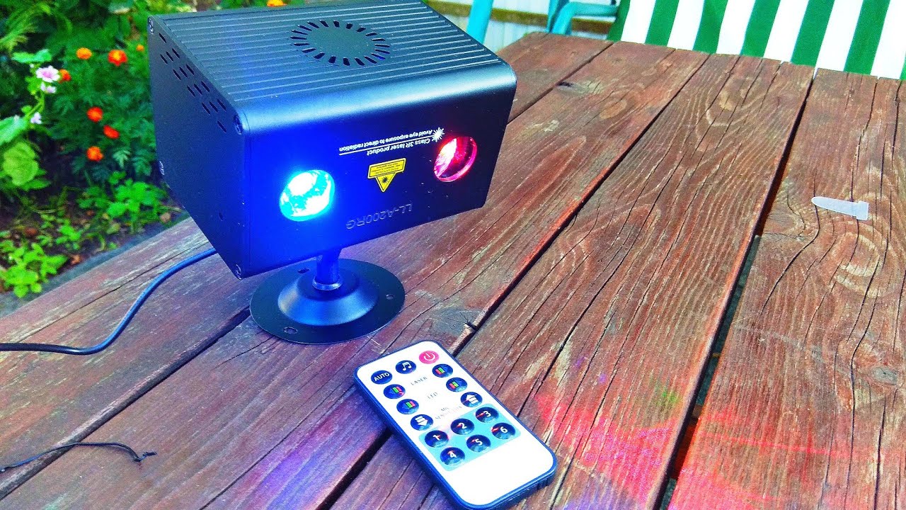 Светомузыкальный лазерный проектор и RGB LED проектор / Light music laser projector