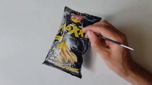 drawing pencil chips lays.Рисунок карандашом чипсы лейс.