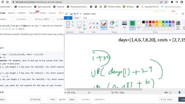 Minimum Cost For Tickets | Leetcode | Dynamic Programming | Programming in Tamil | coding | C++