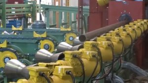 Дробеметная линия очистки труб на мотор редукторах STROINA  Часть 2