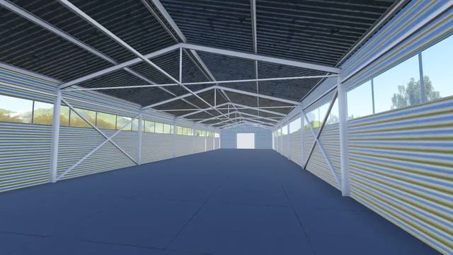 Модульные здания. Склад 12 на 60. смотреть онлайн