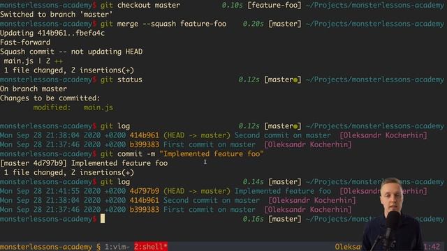 Git Squash Commits - Make Your History Linear смотреть онлайн