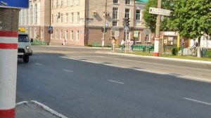Движение общественного транспорта в Саранске (Проспект Ленина,23.06.2021)