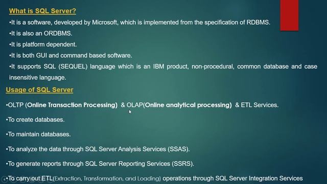 SQL Server Uses - MS SQL Server DBA Complete Course in Telugu - Lesson 2
