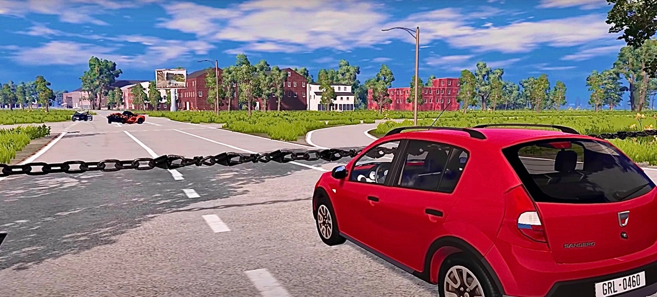 Коллекция автомобильных аварий по растянутой цепочке-BeamNG drive смотреть онлайн