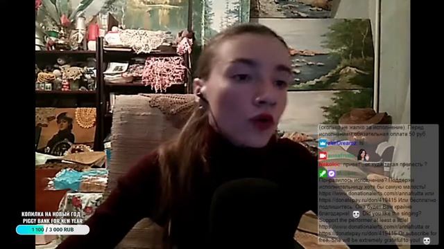 [RU/EN] Творческая девушка поет хорошие песни и общается с Вами на разные темы перед Новым Годом. смотреть онлайн