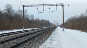 "Новое интро!Перегонка вагонов габарита Т!" ЭП1М 692 с двухэтажными вагонами габарита Т!