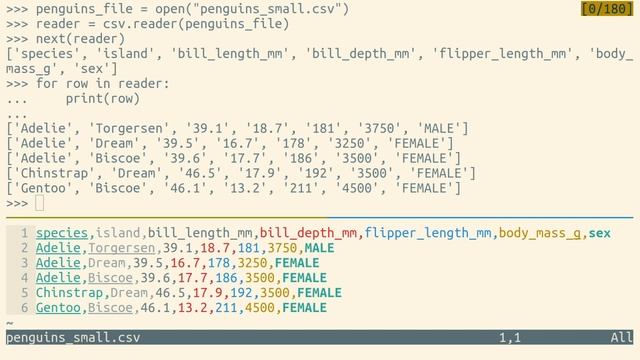 Reading a CSV file in Python