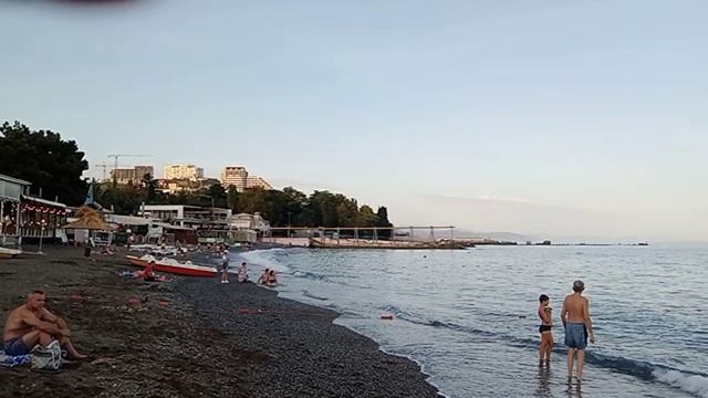 Море в Алуште вечером 17.09.2022 г.