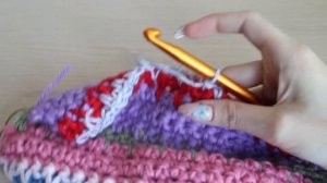 Свитер из остатков пряжи | МК полосатый кроп-свитер крючком