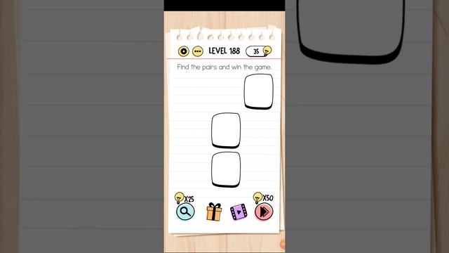 Brain test level 188 Find the pairs and win the game walkthrough смотреть онлайн