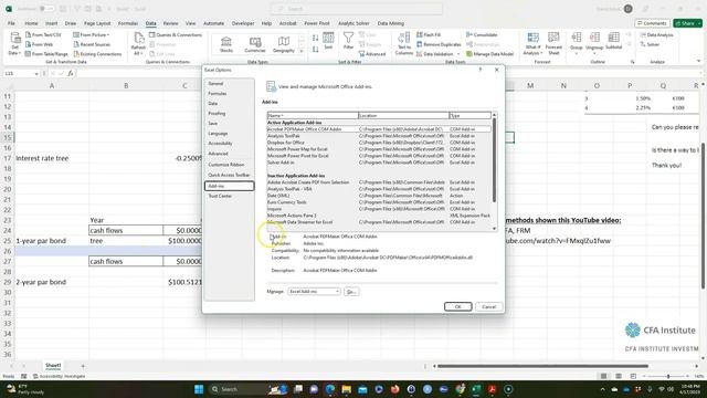Calculate a binomial interest rate tree from par values using Excel. смотреть онлайн