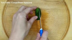 Сердце из Огурца... Украшения из Овощей... Карвинг