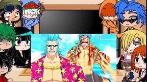 One piece characters react to