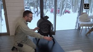 Дровяная печь в частном доме