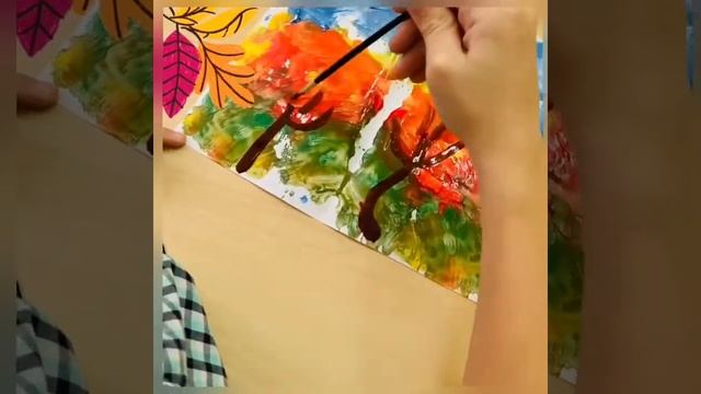 Техника «МОНОТИПИЯ» Рисуем осенний пейзаж.