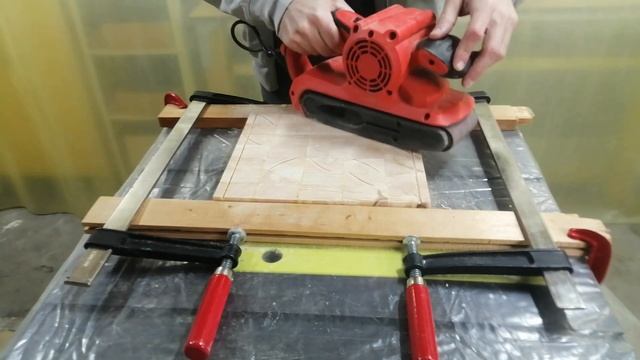 Поднос для шашлыков из торцевых спилов брусков. Своими руками из обрезков. | Wooden shashlik tray.