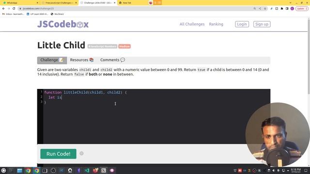 Little Child Problem solving || JavaScript || Hindi