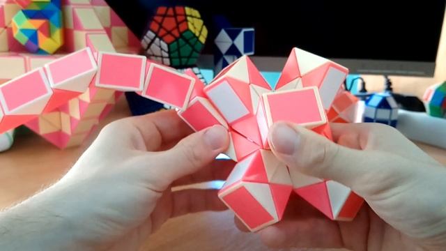 Огромная змейка Рубика (72 элемента)! Как собрать снежинку (snowflake) из змейки Рубика) смотреть онлайн