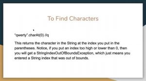 (2020) Java Two, Lesson Six : String methods