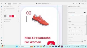 Nike shoe app design in Adobe Xd - Part 1