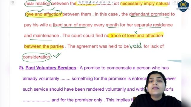 ?Exceptions to rule that agreement without consideration is void Sec.-25 |Indian Contract Act ,1872