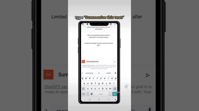 Summarize any text in seconds using #chatgpt ?