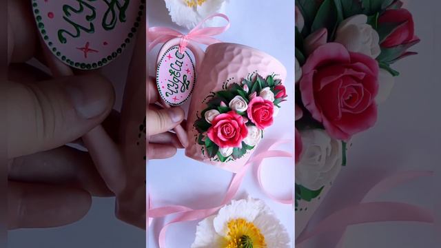 Я подарю тебе цветы #творчество #полимернаяглина #кружки #декоркружки #декор #цветы #рукоделие #роз