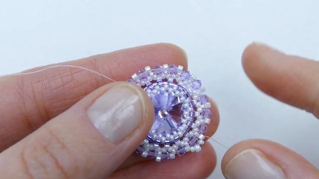 How To Make Beaded Earrings Using 14 Mm Rivoli. Beading Tutorial