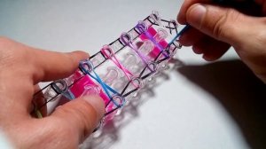 Браслеты из резинок на станке. Бесконечность. Как плести, Видео урок №5 Rainbow Loom Tutorial №5
