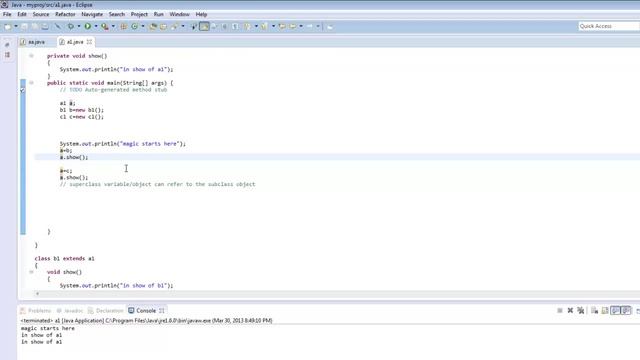 Runtime Polymorphism - the essence of java