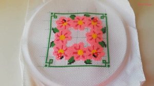 БИСКОРНЮ. Вышивальный влог и готовый результат. Вышивка крестом