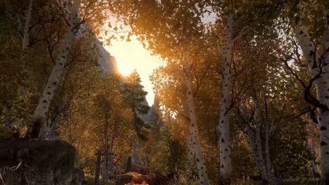 The Elder Scrolls Music & Ambience | Autumn in Skryim, Stunning Scenes in 4K смотреть онлайн