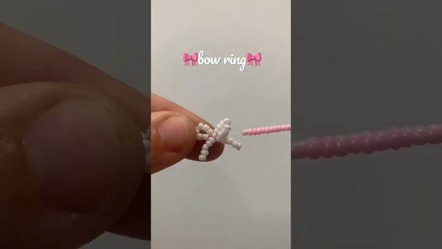 bow bead ring tutorial #beaded #diy #tutorial #beads #beadedjewelry #beadings #beadingtutorial