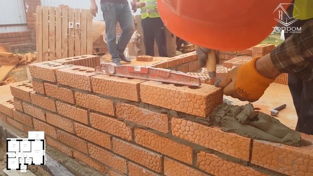 Проект одноэтажного кирпичного дома 108 кв.м  /  Строительство домов под ключ