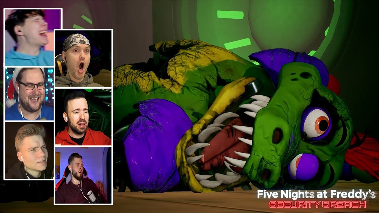 Реакция Летсплейщиков на Гибель Монти в Five Nights at Freddy’s Security Breach