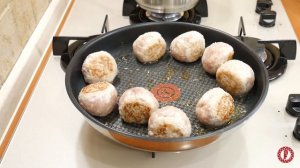 Ёжики из индейки со сливочным соусом