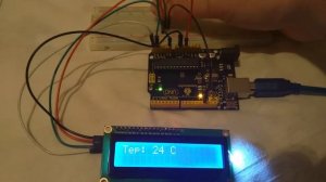 Вывод температуры на дисплее. I2C , LM35 , 1602 LCD .