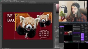 Denyi using photoshop to create his own Twitch screens #3