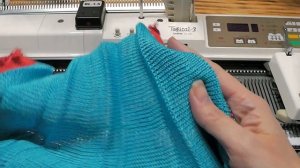 Бантовые складки поперечным вязанием на однофонтурной машине