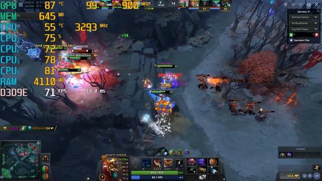 Intel Core i5-3450 \ GeForce GTX 550 Ti \ Dota 2 \ medium settings @1080p (8GB RAM) смотреть онлайн